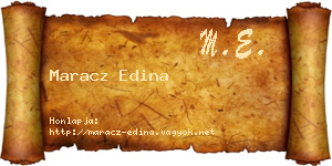 Maracz Edina névjegykártya